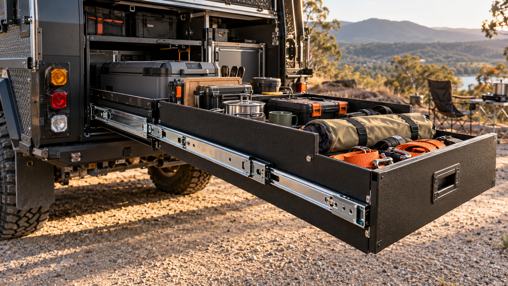 Locking vs Non-Locking Drawer Slides for Trailers, Caravans and 4WD Drawers