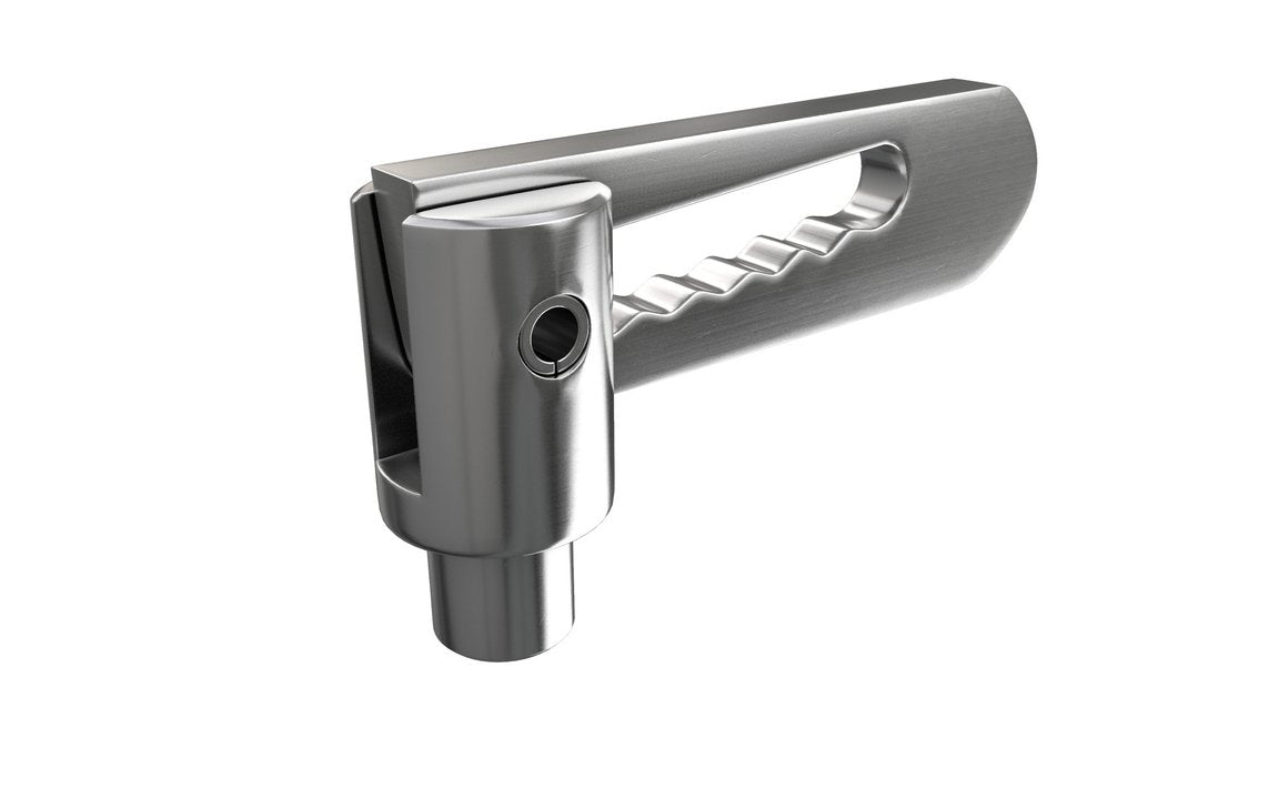 Technical drawing of a stainless steel anti-luce fastener with a detailed view of the structure.