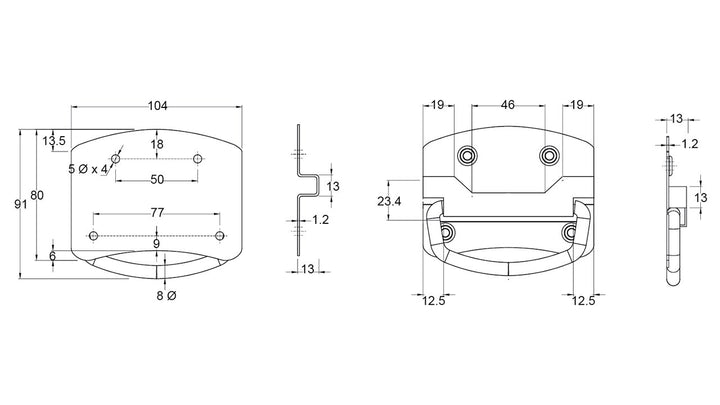 Chest Handle Z/P 100MM