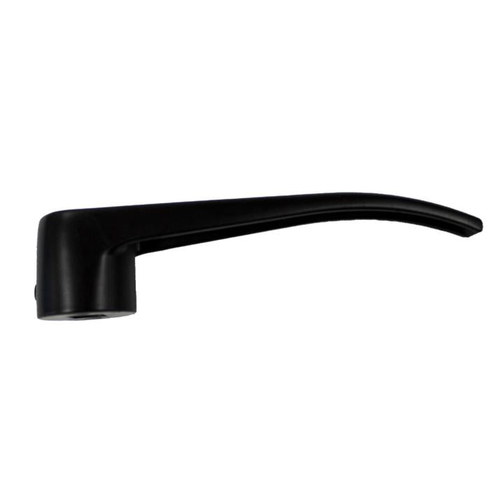 A black handle with an internal lever, 8mm square drive, and grub screw fix, isolated on a white background.