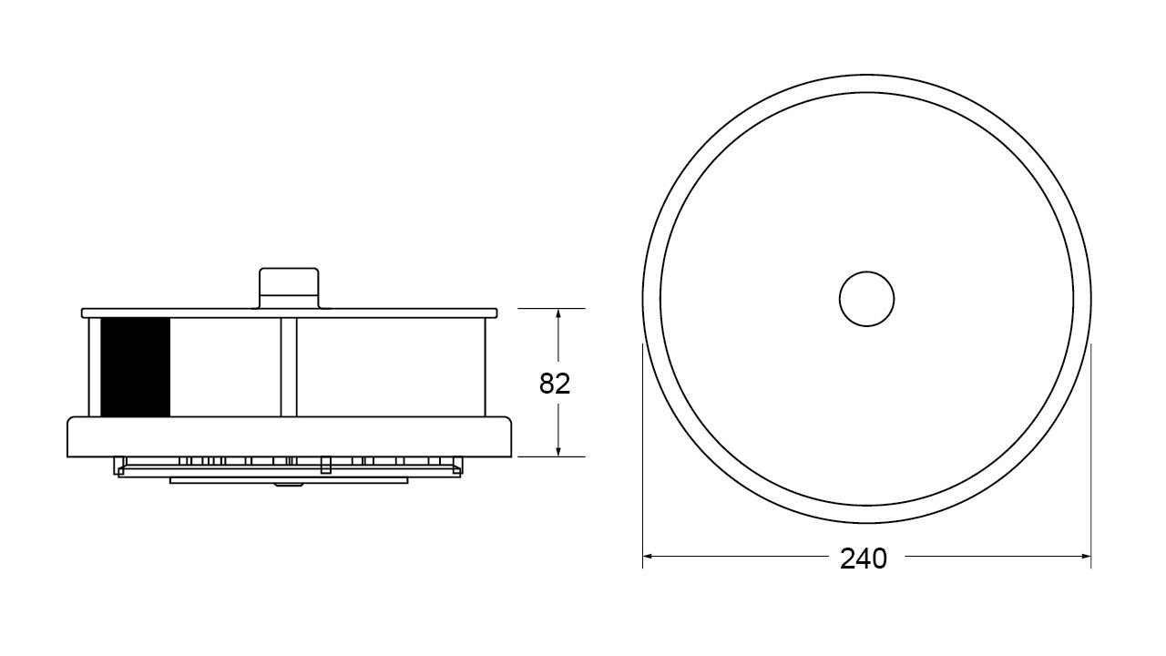 Rotary Vent White PVC - 240MM