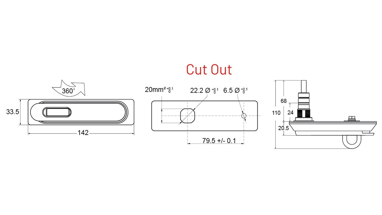 Swing Handle Chrome Pad Lockable