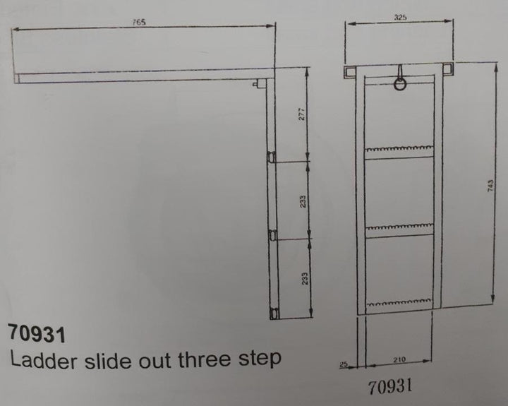 Ladder Slide Out Three Step