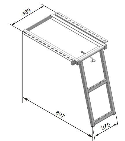 Ladder Two Step With Bracket Z/P