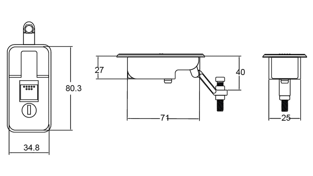 Compression Lock Small Chrome