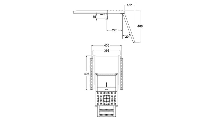 Ladder Two Step C/W Brkt & Platform Z/P